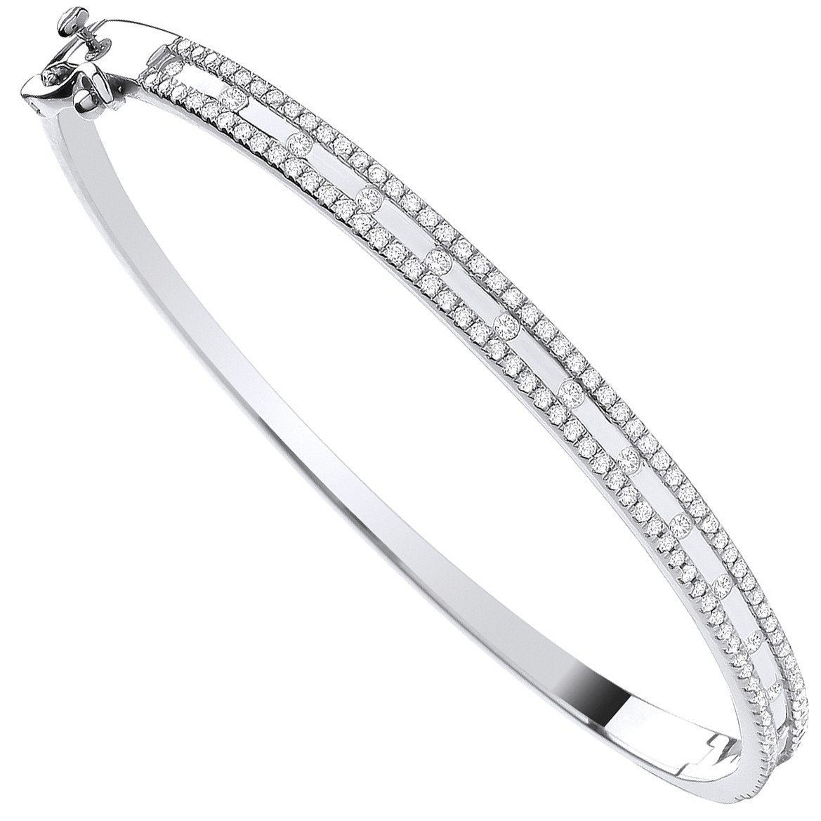 9ct White Gold 1.00ctw Bangle - Luxury Watch - Certified Authentic - Swiss Made - UK Stock – Luxury Watch by Imperial